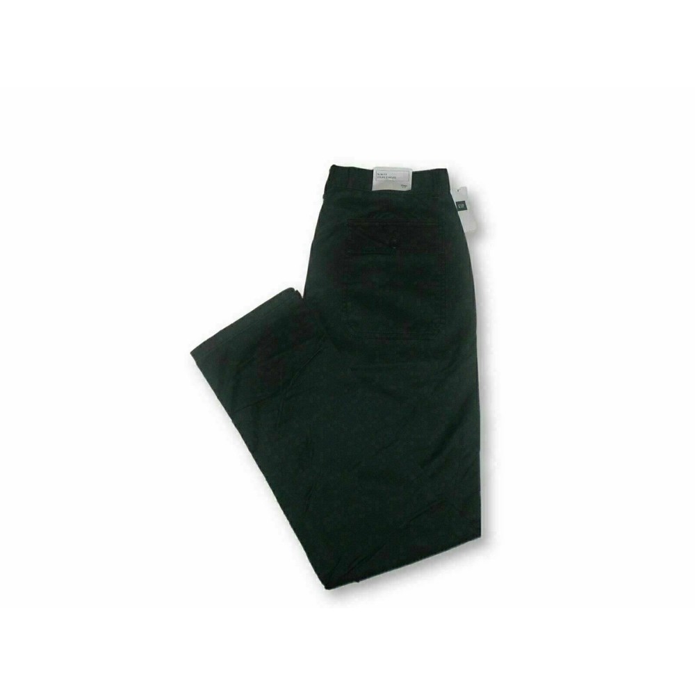 GAP KHAKI CHINO UTILITY PANTS MENS SIZE 30X32 SLIM FIT DARK GREEN ZIP FLY NWT